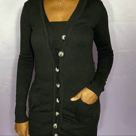 Isabella Rodriguez long black cardigan Small - Picture 3 of 4